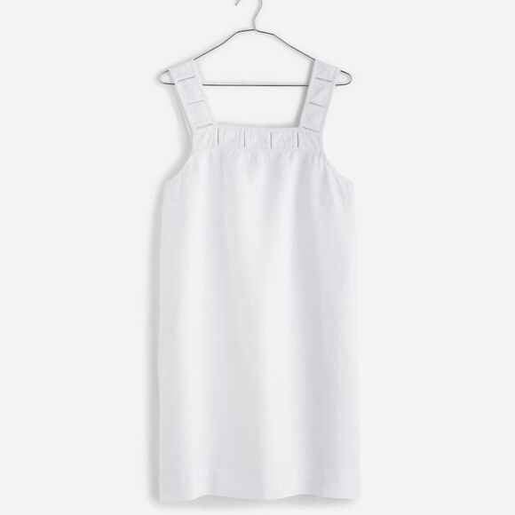Madewell NWT Embroidered Tank Mini Dress in Linen Size 2 in Eyelet White - Picture 6 of 14